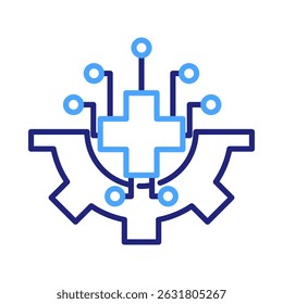 Elemento del icono de la tecnología de la salud para el diseño
