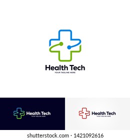 health tech logo designs template, healthcare logo designs