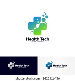 Health Tech Logo Designs Template, Healthcare Logo Designs	