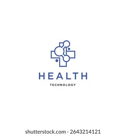 Plantilla de diseños de logotipos de tecnología sanitaria, diseños de logotipos de atención médica