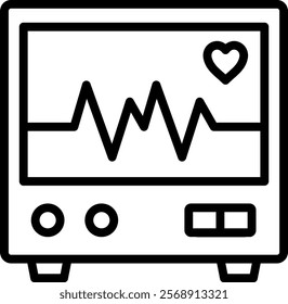 Health Tech Vector Lineal Icon On White Background.