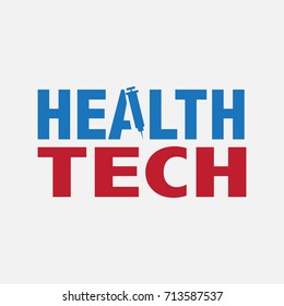 Health Technology (HealthTech) - text that replaced A with hypodermic syringe