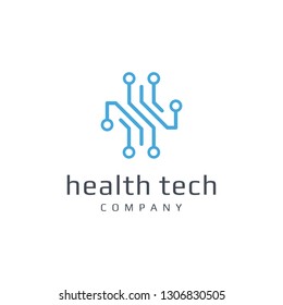 Health technology logo design
