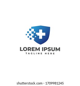 Health Technology Logo Vector Icon Illustration