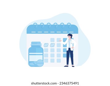 health test schedule trending concept flat illustration