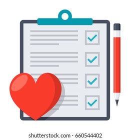 Health tests vector illustration in flat style