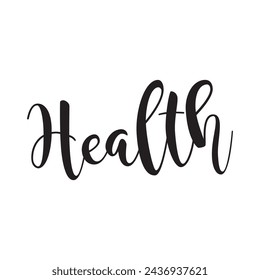 health text on white background.