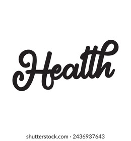 health text on white background.