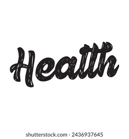 health text on white background.