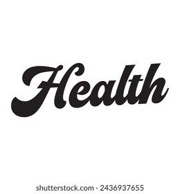 health text on white background.