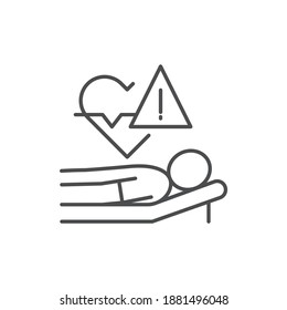 Health threat line color icon. Sign for web page, mobile app