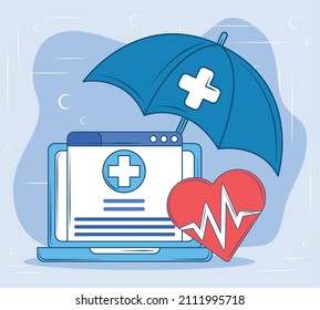 health through the computer concept
