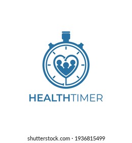 Health timer logo design concept