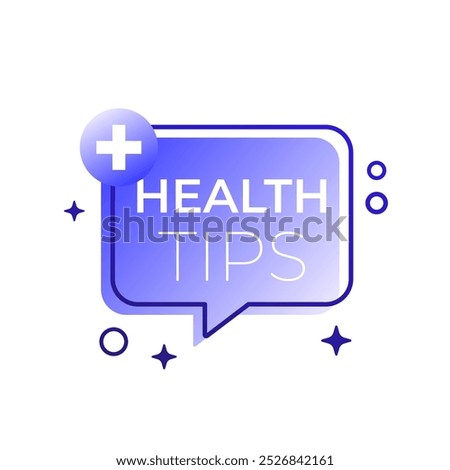 Health tips design, vector art