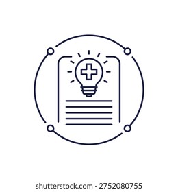 health tips icon in line design