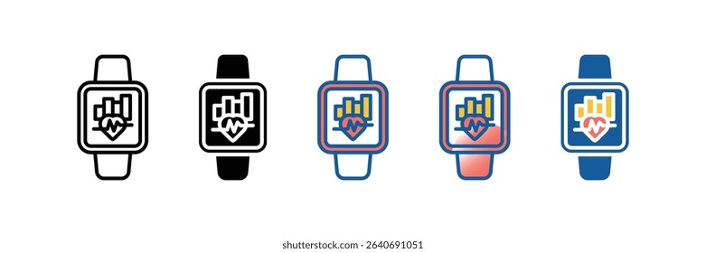 Health Tracker Icon Set Multiple Style Collection