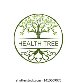 Health tree logo for the environment and treatment