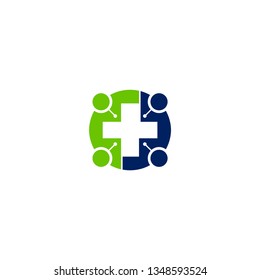Health tree people logo and Icon Template, Green logo vector 
