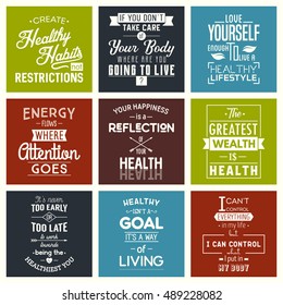 Health. Typography Quotes.