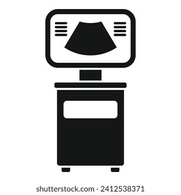 Health ultrasonic icon simple vector. Sonograph device. Clinic computer