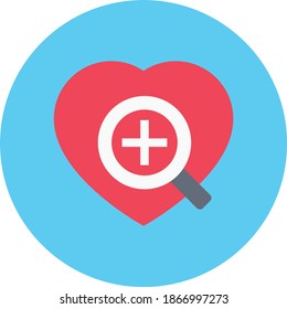 Gesundheits-Vektorflachfarbensymbol