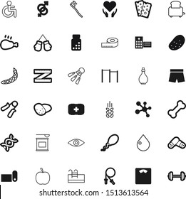 health vector icon set such as: man, signs, green, trainer, wave, supplements, teeth, pilates, summer, eye, shuttle, box, supplement, underwear, professional, service, toast, sketch, dentist, tasty