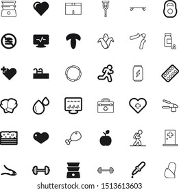 health vector icon set such as: dieting, dotted, fruit, banner, ui, eye, analyse, crop, fashion, wheel, wear, nutcracker, shorts, meat, cracker, one, drugs, sliced, nurse, lover, wedding, training