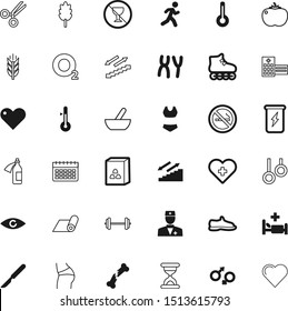 health vector icon set such as: clock, dna, weather, minimalistic, snikers, snack, surgeon, athlete, bikini, sneaker, ray, butt, biology, air, lifting, cutter, training, steel, surgical, shoes