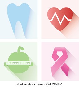 Health  vector icons for design 