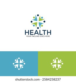 Health vector logo design template