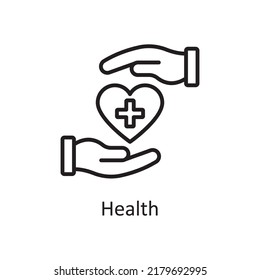 Health vector outline Icon Design illustration. Medical Symbol on White background EPS 10 File