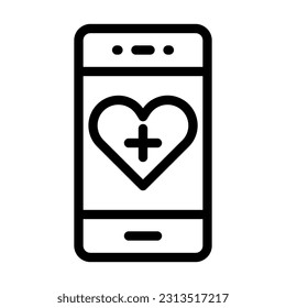 Health Vector Thick Line Icon For Personal And Commercial Use.
