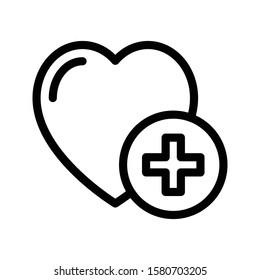 health vector thin line icon 