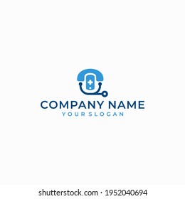 health virtual logo design vector.eps