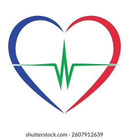 Health and Vitality Icon with ECG Line vector design.	
