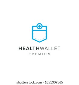 Health Wallet Logo Vector Icon