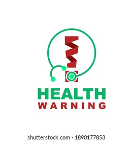 Health Warning Logo Design Vector
