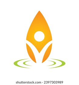health water ecology vector logo