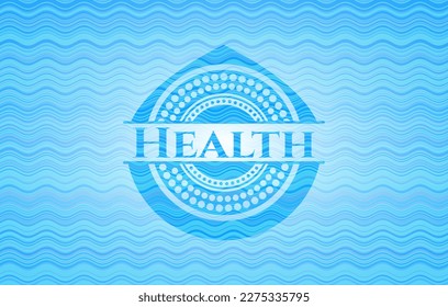 Health water wave emblem. Vector Illustration. Detailed. 