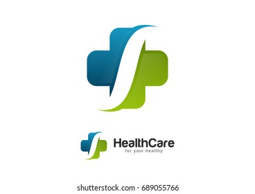 Health Wealth Care Logo Template Vector Pulse Cross