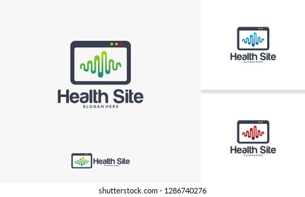 Health Website logo designs Concept, Medical logo designs vector