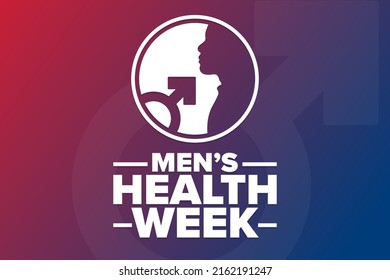 Men’s Health Week. Holiday concept. Template for background, banner, card, poster with text inscription. Vector EPS10 illustration