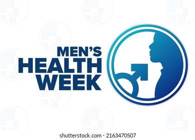 Men’s Health Week. Holiday concept. Template for background, banner, card, poster with text inscription. Vector EPS10 illustration