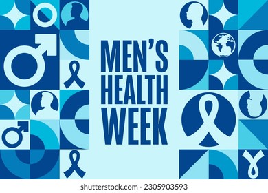 Men’s Health Week. Holiday concept. Template for background, banner, card, poster with text inscription. Vector EPS10 illustration