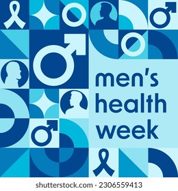 Men’s Health Week. Holiday concept. Template for background, banner, card, poster with text inscription. Vector EPS10 illustration