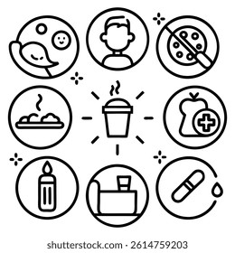 Health and Wellness Icon Set