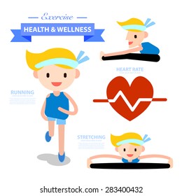 health and wellness illustration infographic design