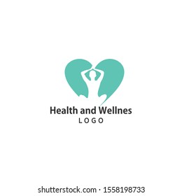 Health and wellness logo design concept