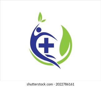 Health and wellness logo design template vector.