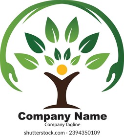 Health And Wellness Logo Design Vector Template